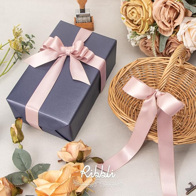 Ribbli Vanilla Double Faced Satin Ribbon, 1” x Continuous 25 Yards, Use - Image 3