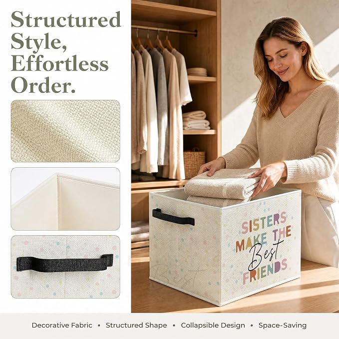 Boho Girl Nursery Foldable Storage Bins Box - Image 2