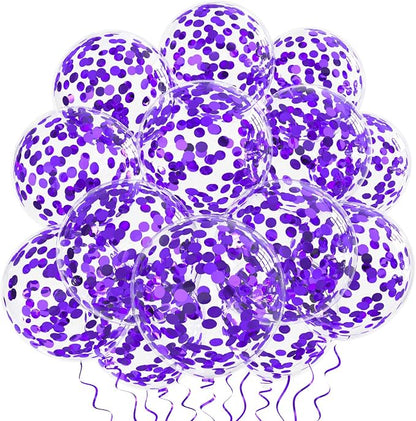 Purple Confetti Balloons by VHUWE
