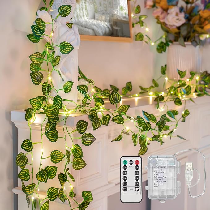 33FT Watermelon Vines with Lights Battery&USB Powered Copper Wire | 100Led by SUDDUS