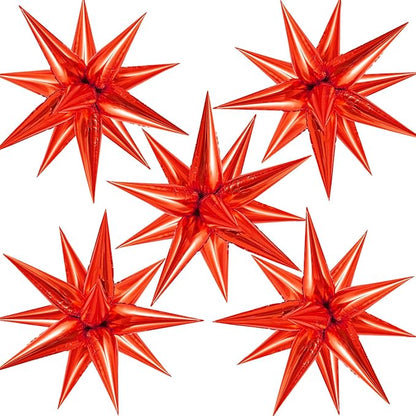 60 Pcs Star Balloons Explosion 12 Point Foil Cone Balloons Magic Balloon Large by TOTAFAM