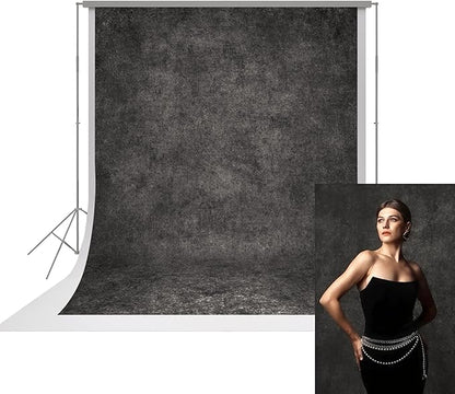 UrcTepics 8×10 ft Dark Grey Fabric Photo Backdrops, Classic Abstract Texture by UrcTepics