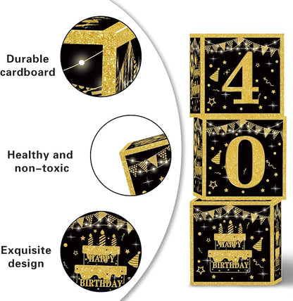Gold 40th birthday decorations for men - Image 4