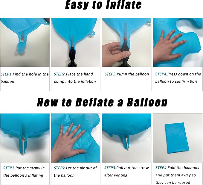 40 in Blue Number Balloon 0 Blue Fluorescent Birthday balloon Number 0 | Helium - Image 3
