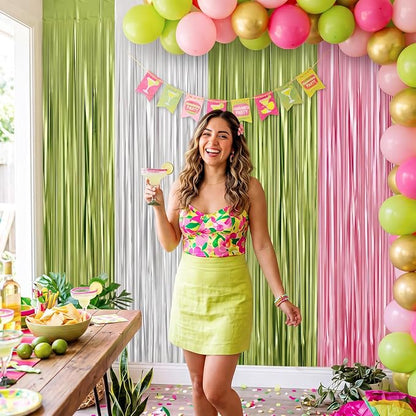 Frienda 4pcs Margarita Party Decorations 6.6ft Fringe Curtains Decorations - Image 4