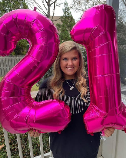 Hot Pink 16 Balloon - Image 3