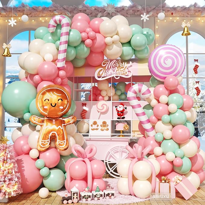 Christmas Balloon Arch Kit by Saxuxu