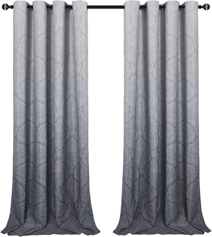 DWCN Grey Ombre Blackout Curtains - Image 8