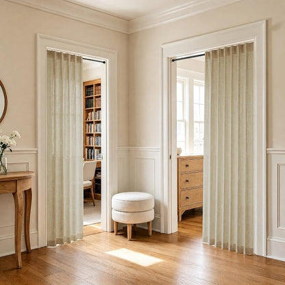 Burlywood Birch Beige Taupe Linen Curtains 63 Inch Length 2 Panels Bedroom - Image 6