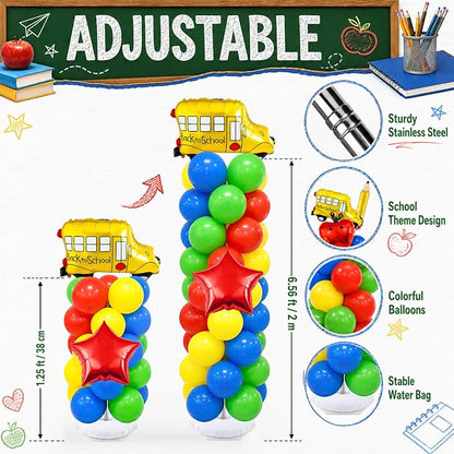 2 Sets 6.6 Ft Back to School Balloon Column Stand Kit - Image 3