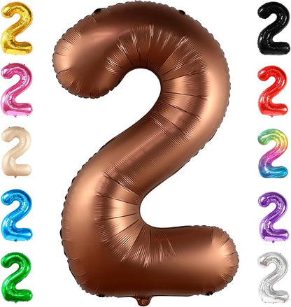 KatchOn Black Number 2 Balloon 40 Inch 2nd Birthday Decorations by KatchOn