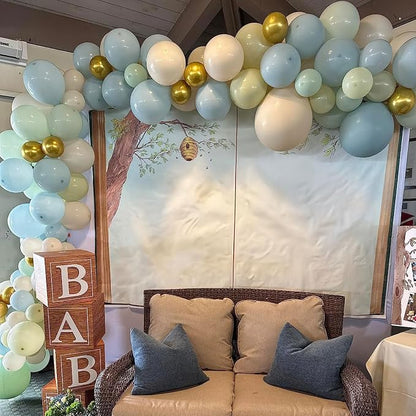 Dusty Green Blue Balloon, 60 Packs 12 Inch Sage Green Balloon - Image 7