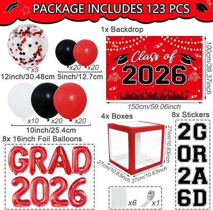 Graduation Decorations 2026, Balloon Arch Kit and Backdrop - Image 3