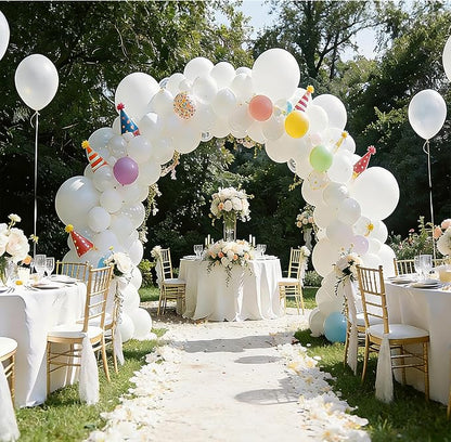 White Balloons Birthday Party Balloons - Image 6