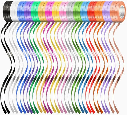 48 Rolls Curling Ribbon Balloon Curling Ribbons Set, Veemeio 16 Colors 3/16 by Unknown