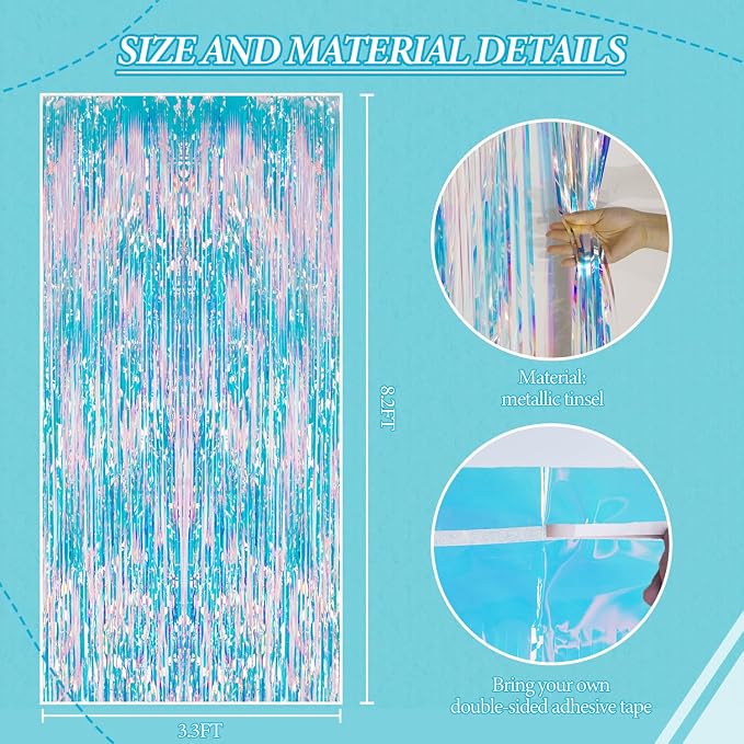 DECOCKRAT 3 Pack Foil Fringe Backdrop - Image 2