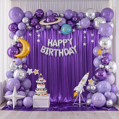 gogoparti 10x10FT Purple Sequin Backdrop Curtain - Image 5