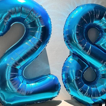 40 Inch Navy Blue Number 8 Foil Balloon - Image 9