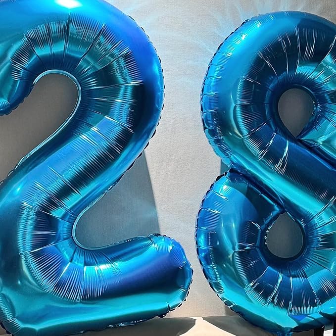 40 Inch Navy Blue Number 6 Foil Balloon - Image 9