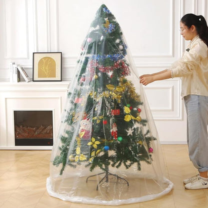 Christmas Tree Disposal Bag 9x6 ft Heavy Duty Plastic Xmas Tree Removal Bag - Image 6