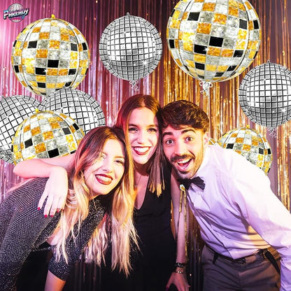 6pcs 22 Inch Multicolor Disco Ball Balloons - Image 5