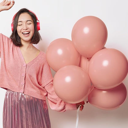 RUBFAC Pink Balloons Different Sizes Dusty Rose Balloon Arch Kit 129pcs | Latex - Image 5