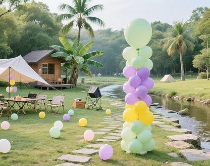 Pastel Green Balloons 145pcs Different Sizes 18 12 10 5 Inches Mint Green Latex - Image 6