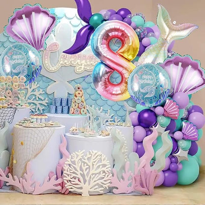 Mermaid Birthday Decorations Mermaid Balloons - Image 4