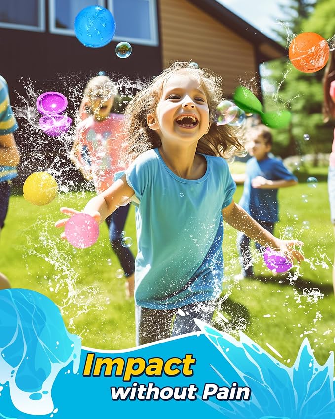 Tlitlimom 16Pcs Reusable Water Bomb Balloons, Pool Beach Toys - Image 7