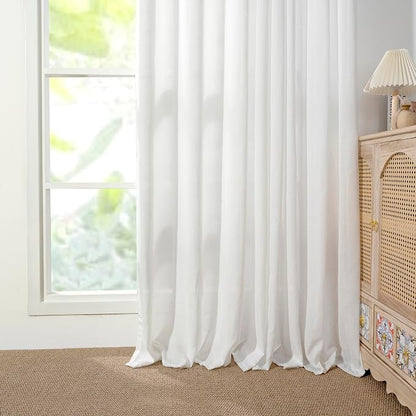 YoungsTex Linen Semi Sheer Curtains 63 Inches Length - Image 8