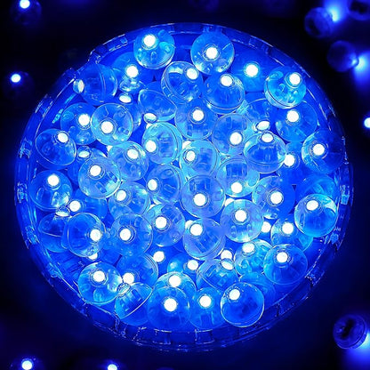ZGWJ 100PCs Blue Balloon Lights Mini, Battery Powered, Long Standby Time by ZGWJ
