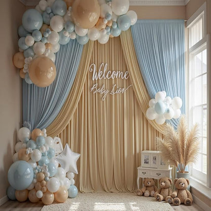 10ft×14ft Long Champagne Backdrop Curtain - Image 3