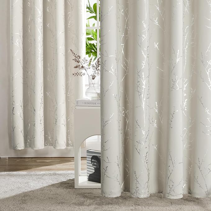 Deconovo Living Room Curtains 54 Inches Long, Thermal Insulated, Room Darkening - Image 3