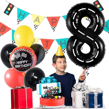 KatchOn Number 8 Check Balloon 40 Inch, 8 Construction Balloon Decor | 8th Road - Image 7