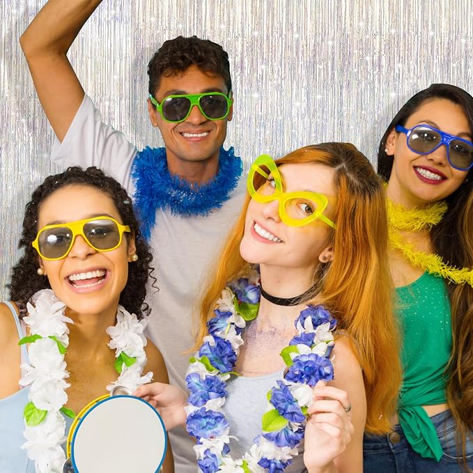 3 Pack Shiny Silver Backdrop Party Decorations Tinsel Curtain Party Backdrop - Image 6