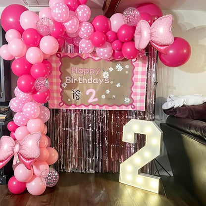 Pink Bow Balloons, Polka Dot and Confetti Latex Balloon - Image 7