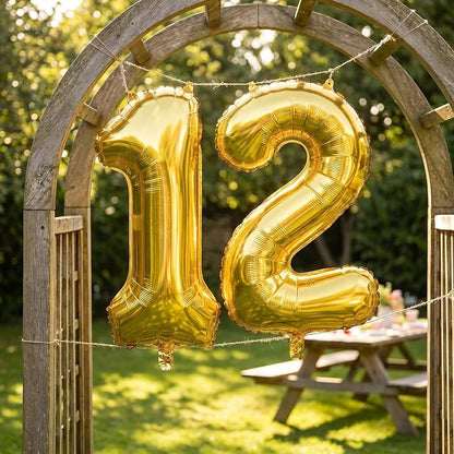 Number 12 Balloon Foil Mylar Balloons - Image 3