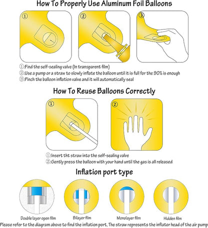 40 Inch Yellow Number 1 Foil Balloon Lemon Yellow Digital 1 Balloon | - Image 3