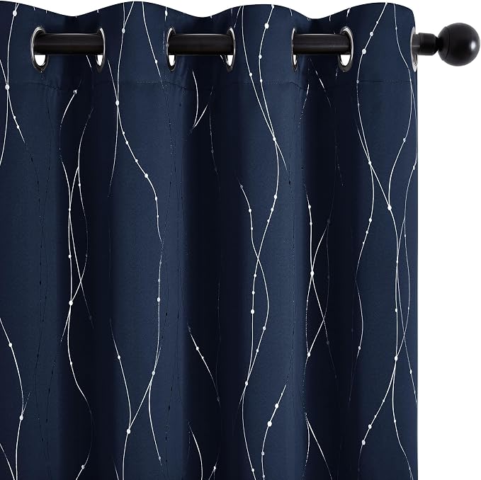 Deconovo 100% Blackout Living Room Curtains 84 Inches Long, Thermal Insulated - Image 3
