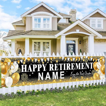 Happy Retirement Banner, Personalized Retire Banner by Unknown