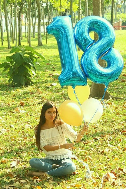 Blue Number 1 Balloon 40 inch, Balloon numbers party supplies, deco photo shoot - Image 8