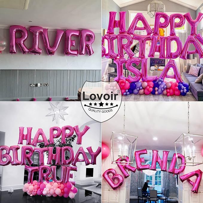 Lovoir 40 Inch Large Hot Pink Letter D Balloons Big Size Jumbo Mylar Foil - Image 7