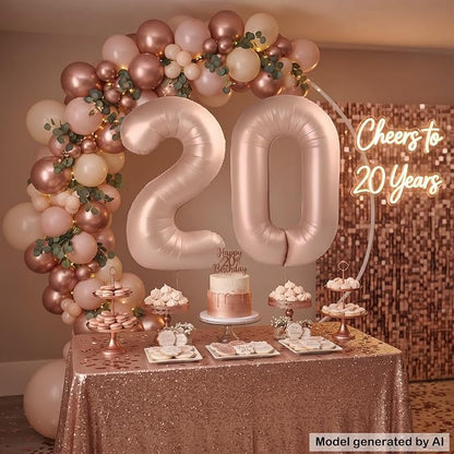 40 Inch Caramel Foil Number 20 Balloon - Image 3