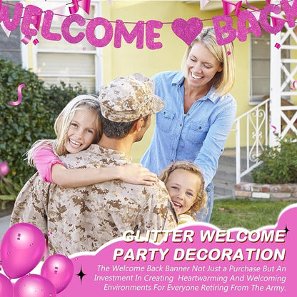 Fulmoon Pre Strung Welcome Back Glitter Banner First Day of School Party - Image 5