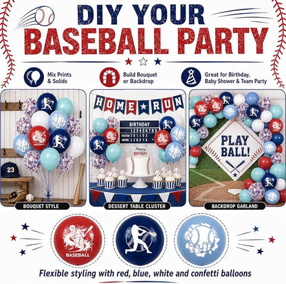 Baseball Balloons for Birthday Party Decor - Image 3