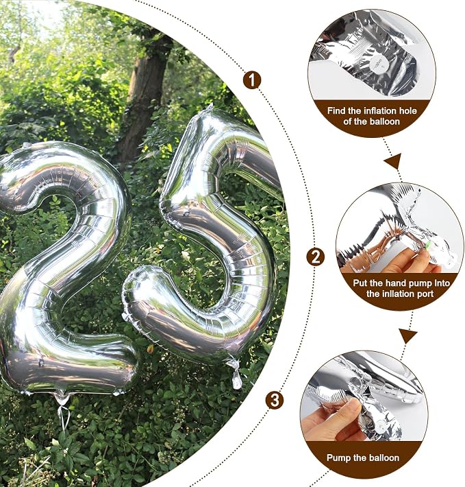 Number Balloons Silver 3 Balloon 40 inch - Image 6