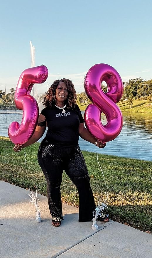 8 Balloon 40 inch Pink Number Balloons - Image 4