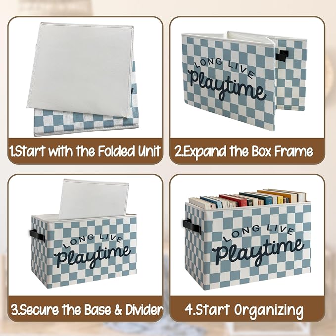 Kids Playroom Foldable Storage Bins Box - Image 4