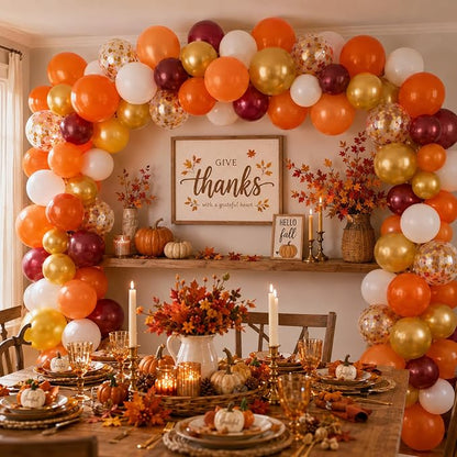 Fall Balloon, 12Inch Burnt Orange Brown Balloon - Image 4