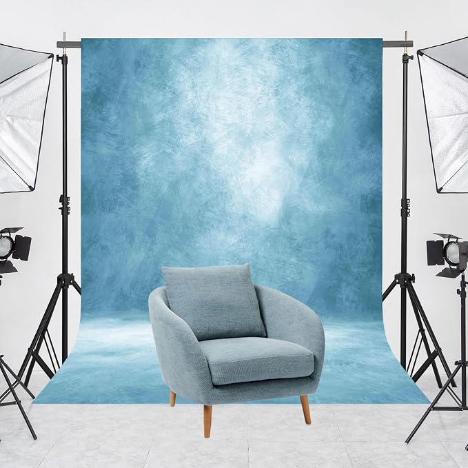 Abstract Photography Backdrop for Photoshoot 8x10ft, Light Blue, No Stand | - Image 4